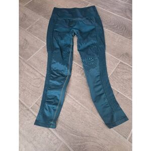 Women's Fabletics Sync Seamless High Waisted Compression Leggings Perforated Tea